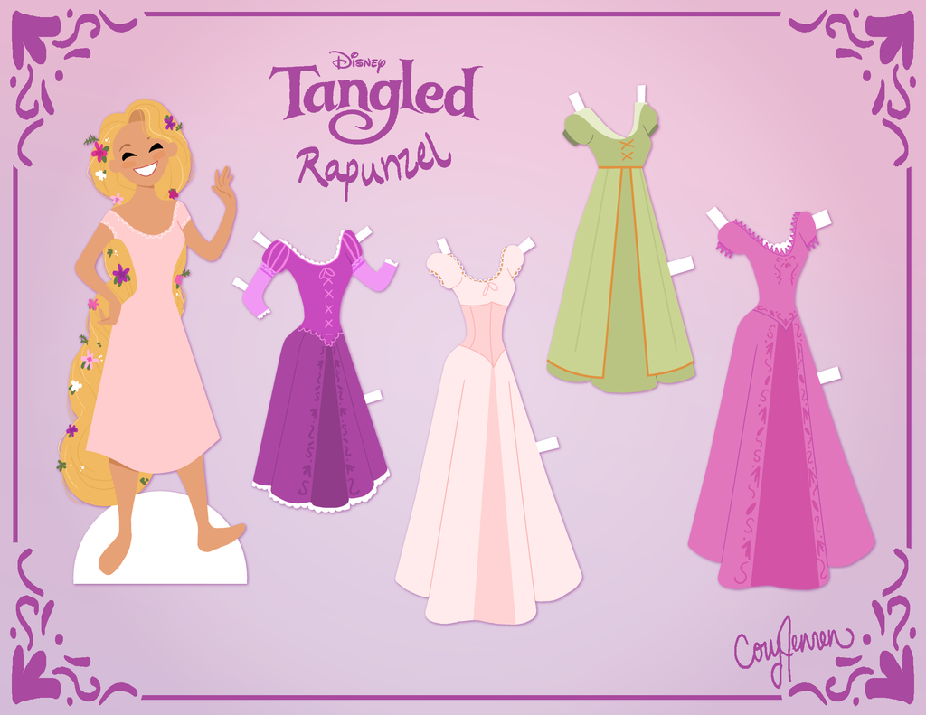 Tangled free printable paper dolls