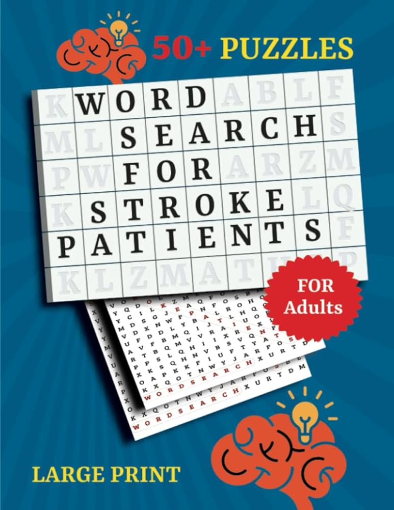 Word search book for stroke patients stroke revery activity book