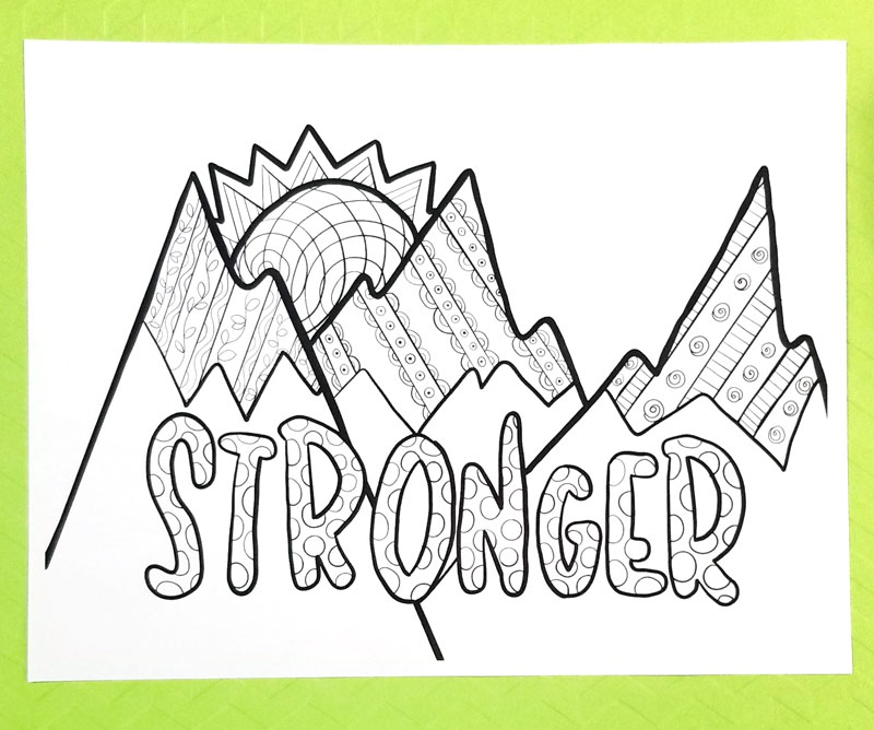 Motivational coloring pages for teens and adults moms and crafters