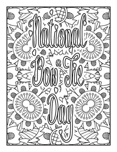 Premium vector international day quotes coloring pages for kids and adults to print