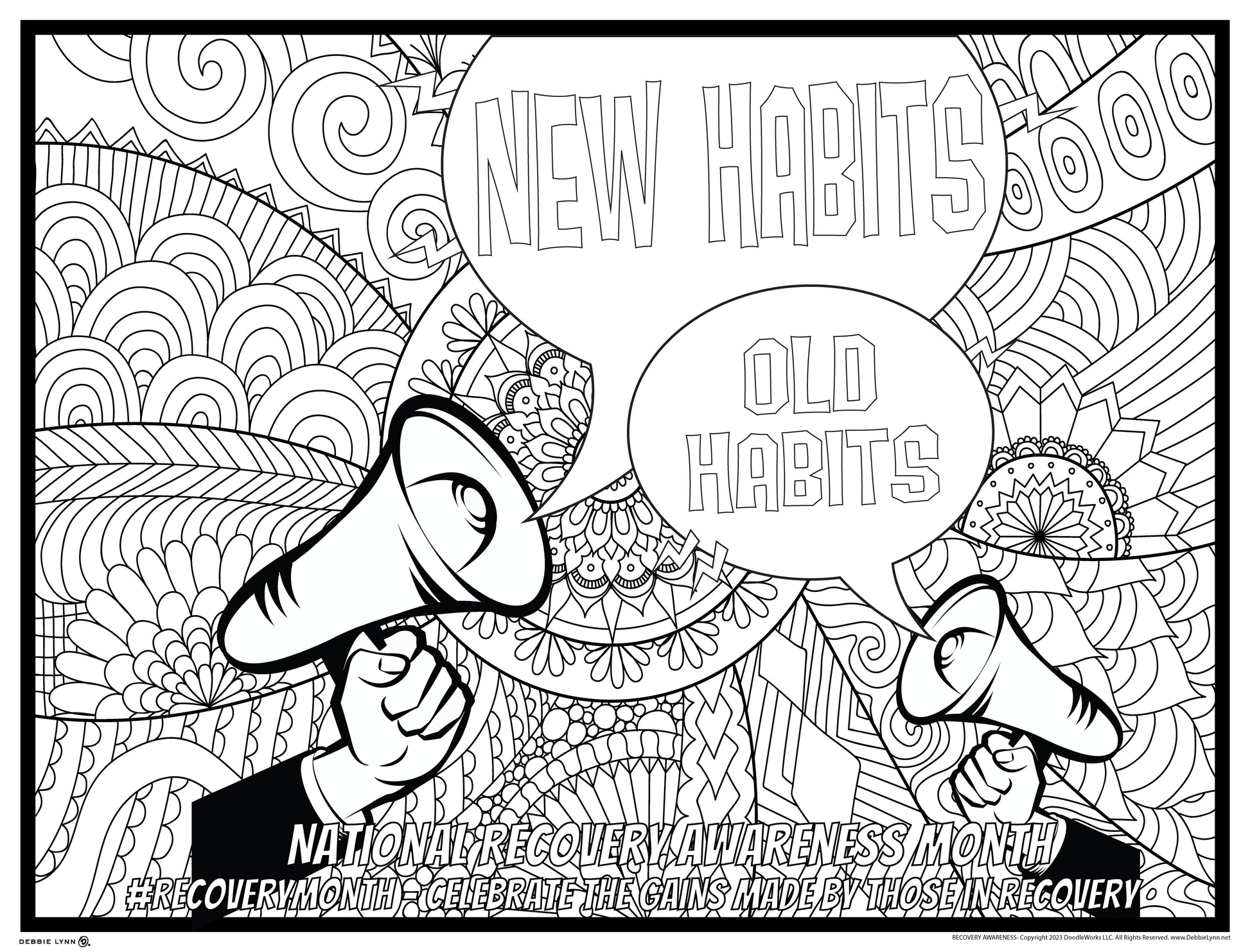 Recovery awareness giant coloring poster â debbie lynn