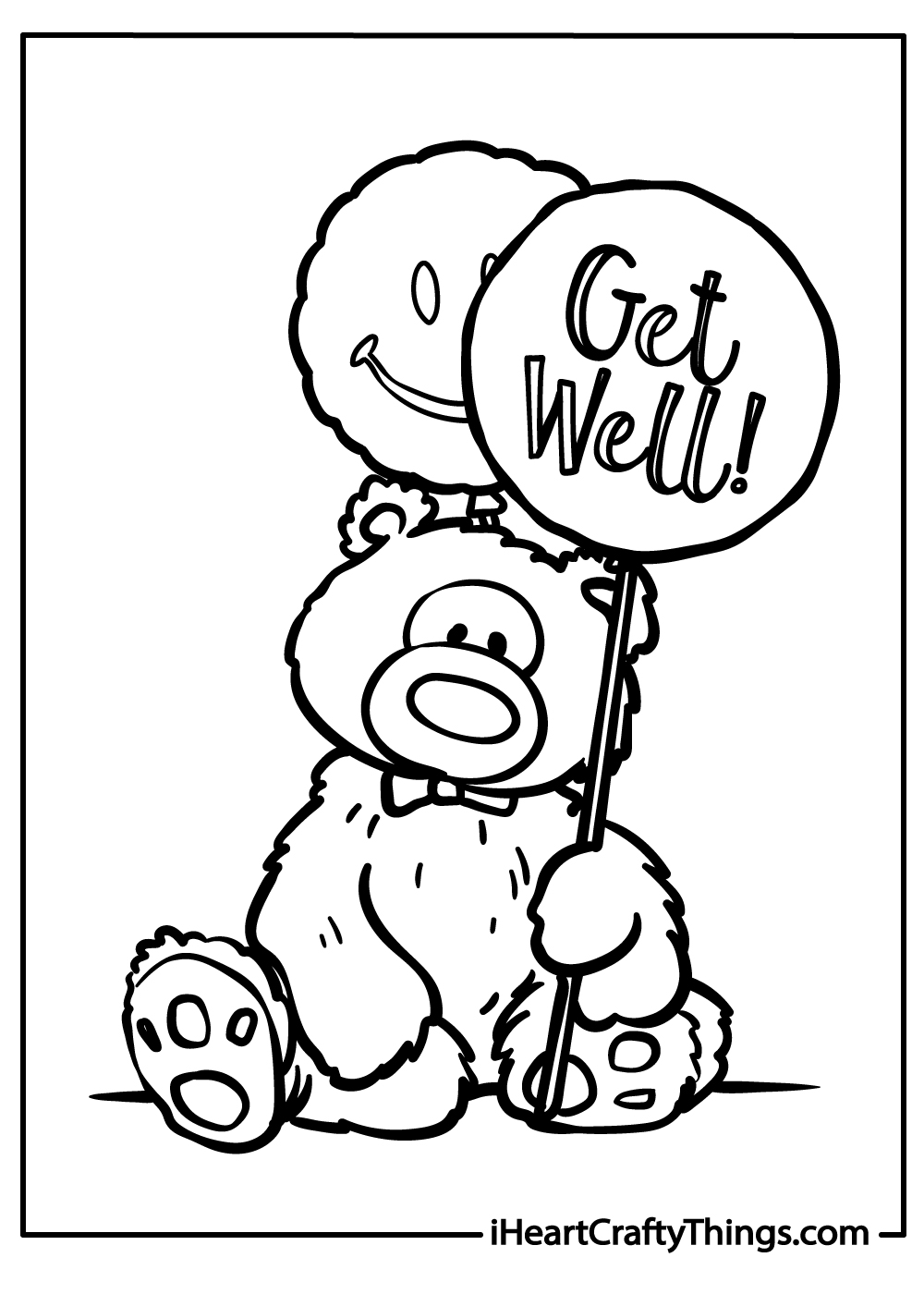 Get well soon coloring pages free printables