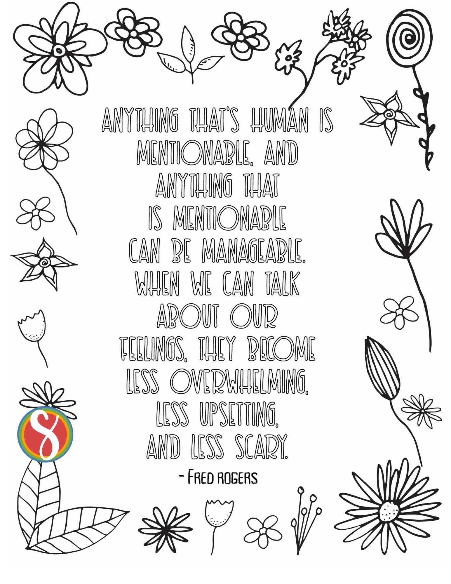 Free mental health coloring pages â stevie doodles