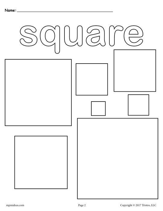 Squares coloring page shape coloring pages preschool coloring pages shapes preschool