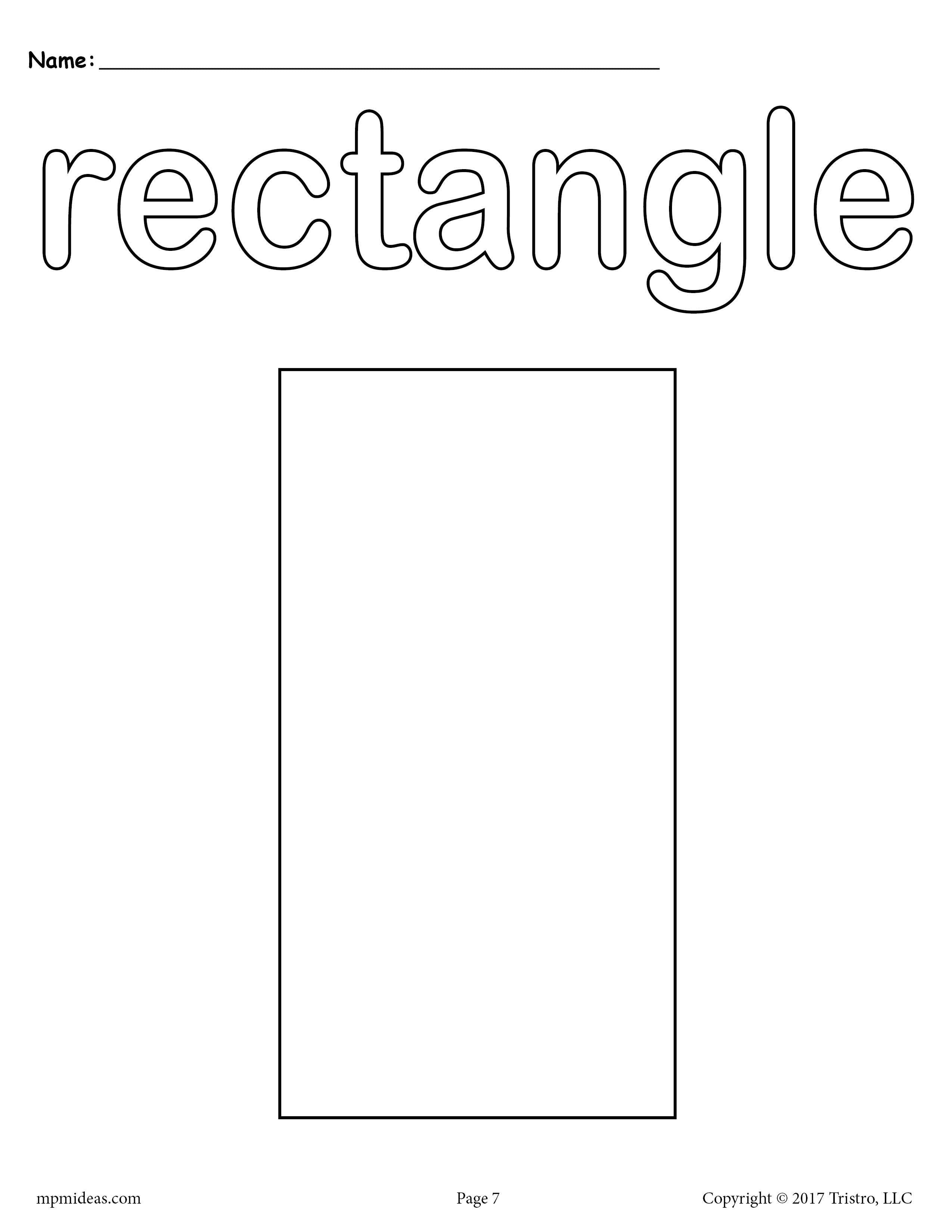 Rectangle coloring page shape coloring pages preschool coloring pages shapes preschool