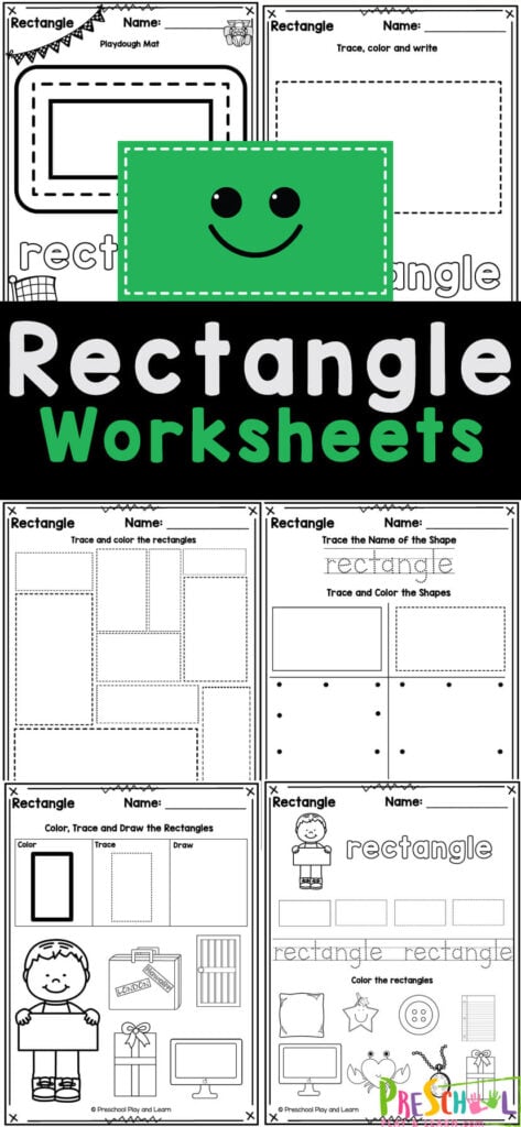 Free printable rectangle shape worksheets for preschool