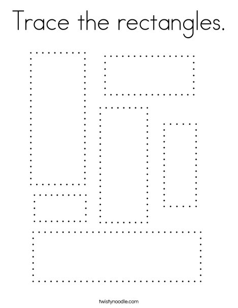 Trace the rectangles coloring page