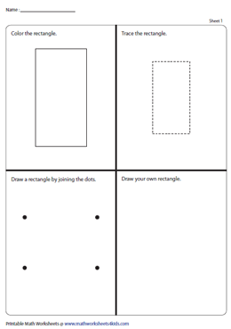 Recognizing rectangles worksheets