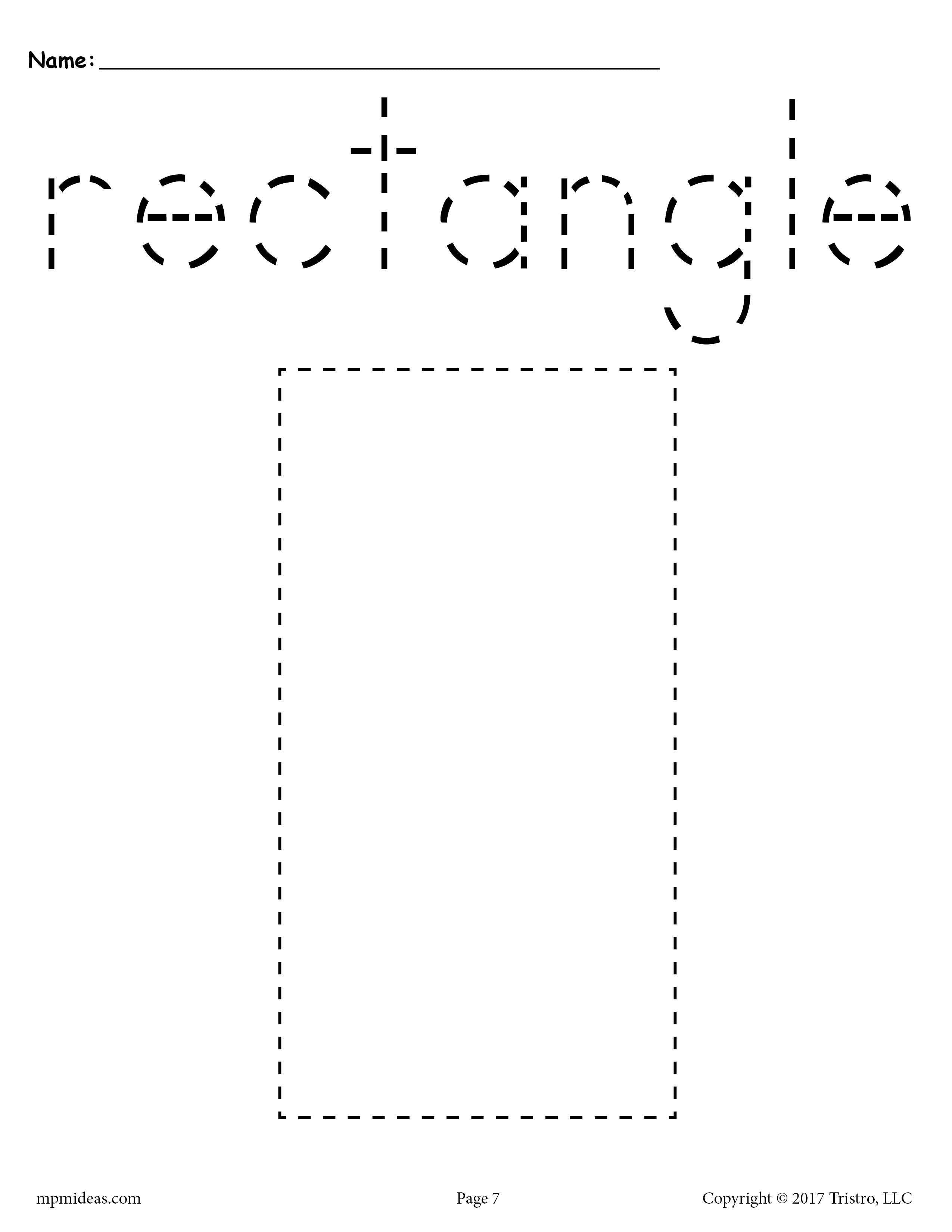 Rectangle tracing worksheet tracing worksheets worksheets shape tracing worksheets