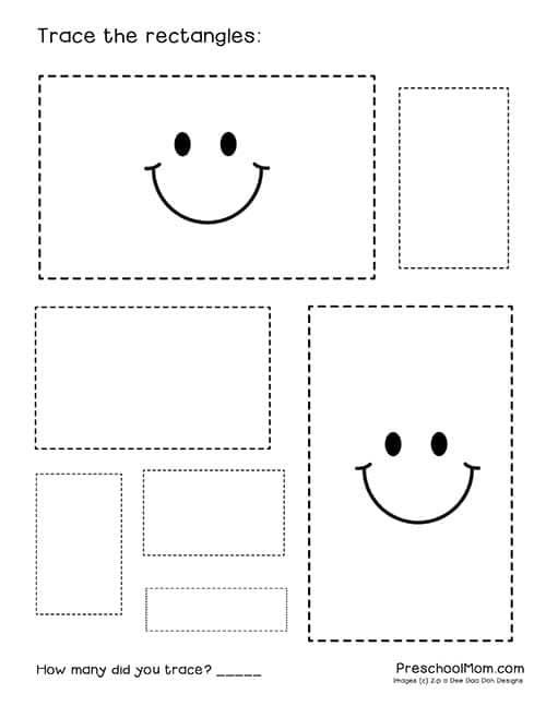 Shape tracing worksheets