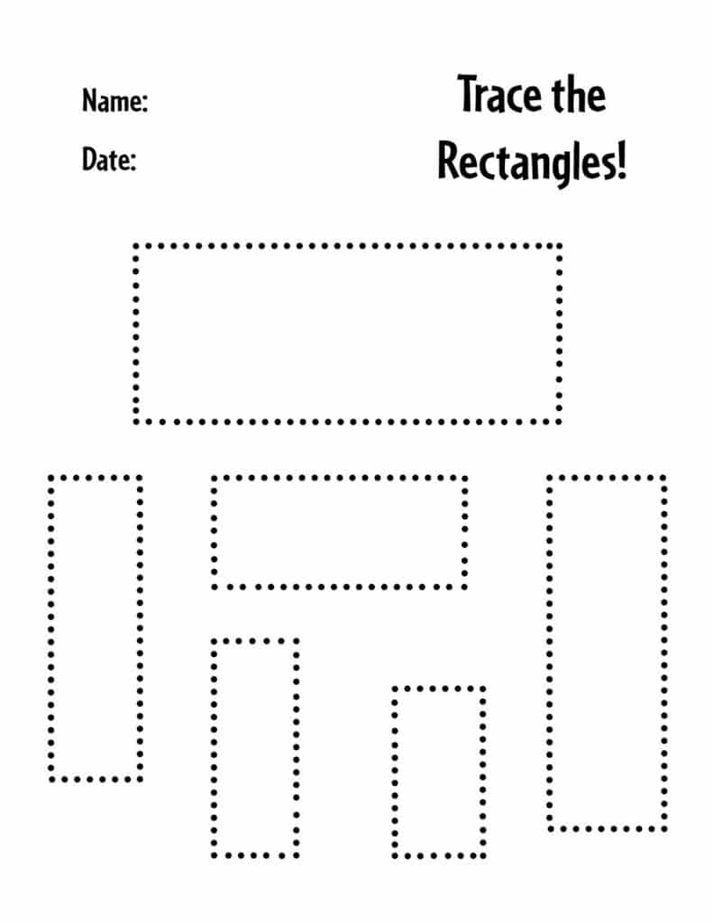 Free rectangle worksheets for preschool â the hollydog blog