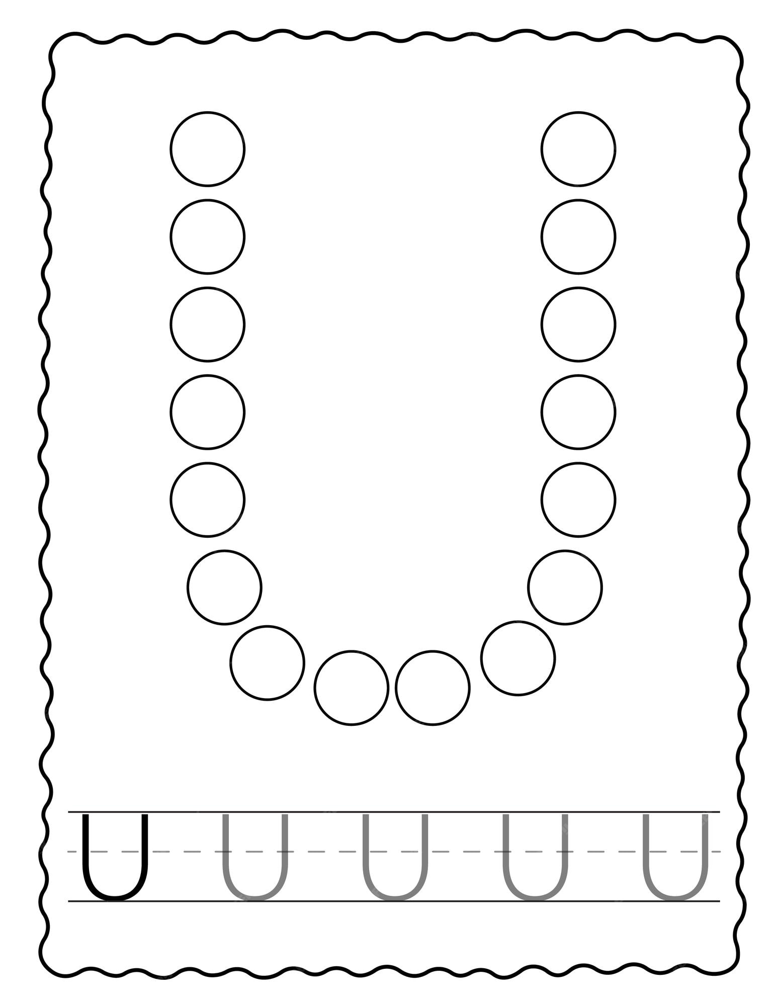 Premium vector dot marker alphabet tracing worksheet coloring pages