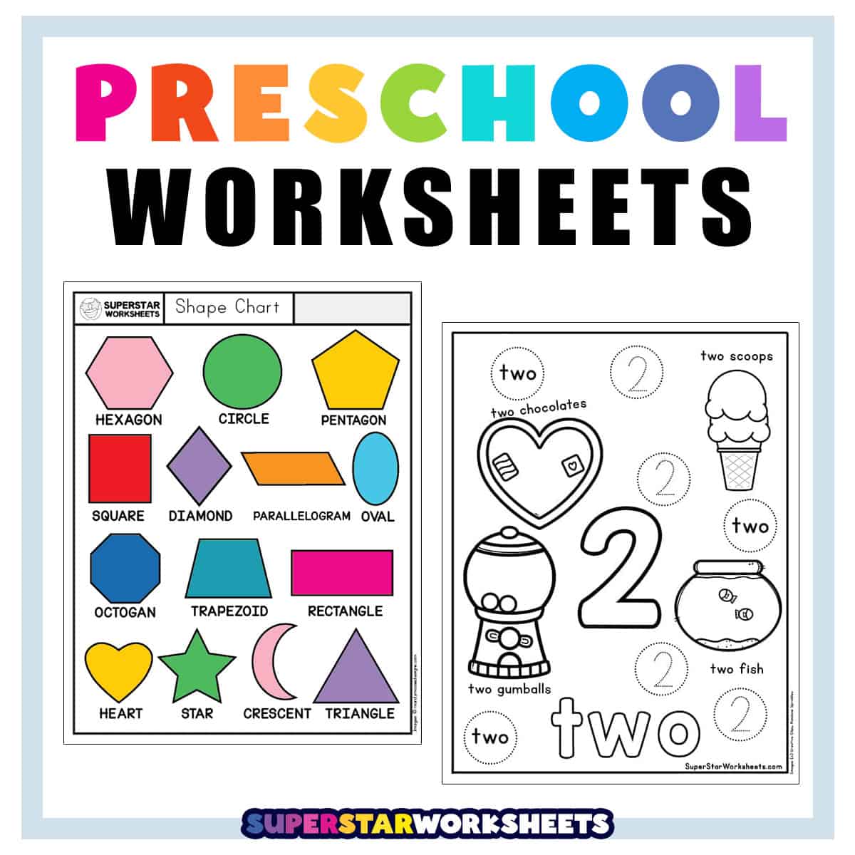 Preschool worksheets