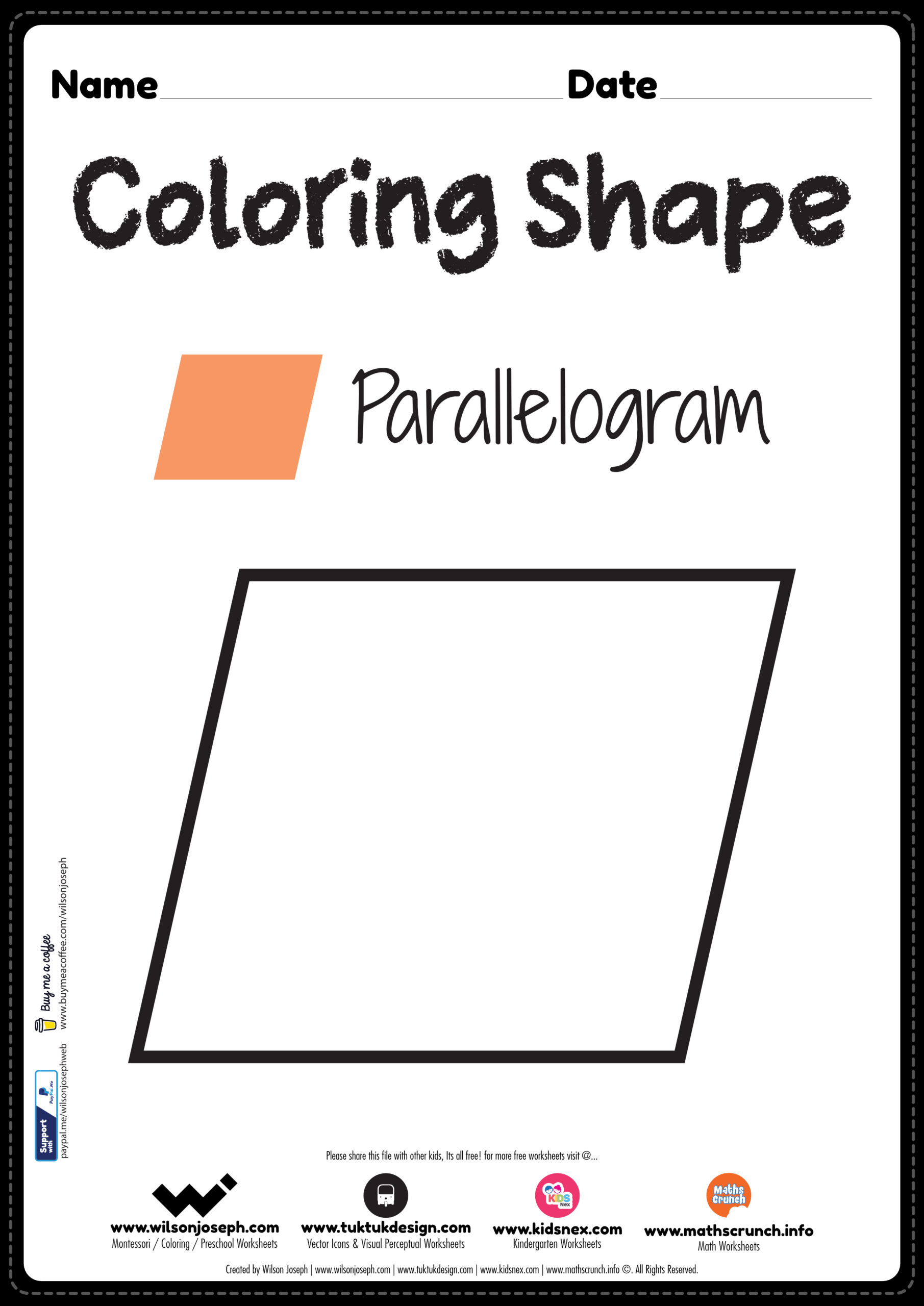 Parallelogram coloring page