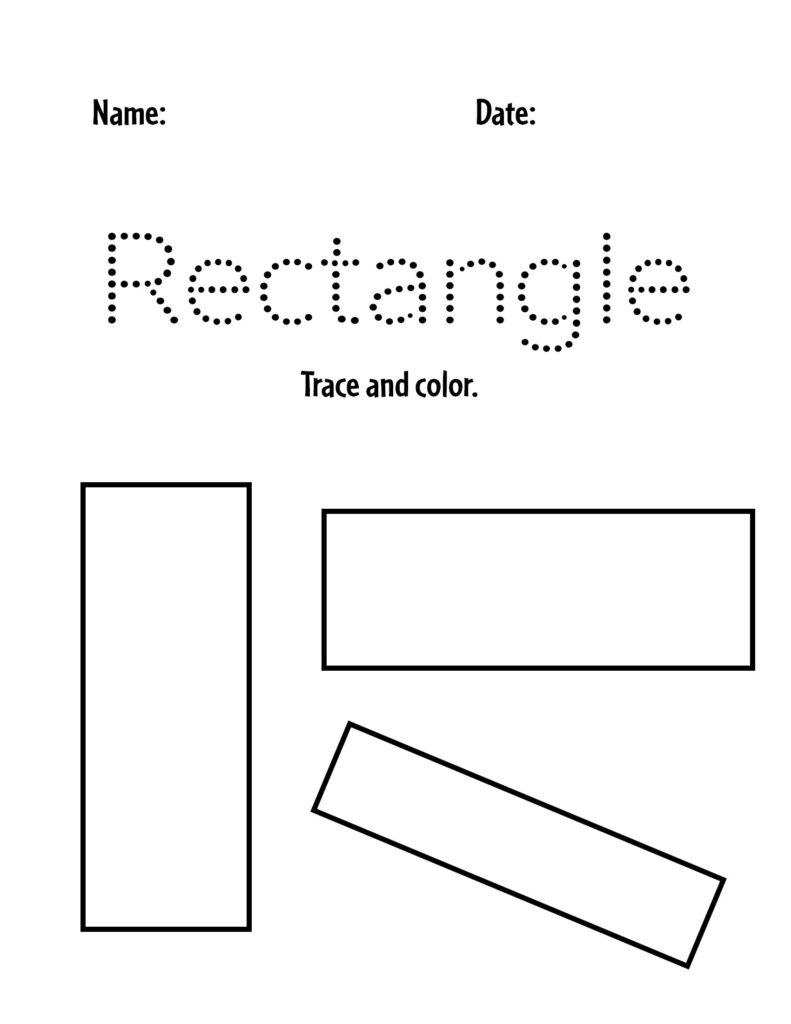 Free rectangle worksheets for preschool â the hollydog blog