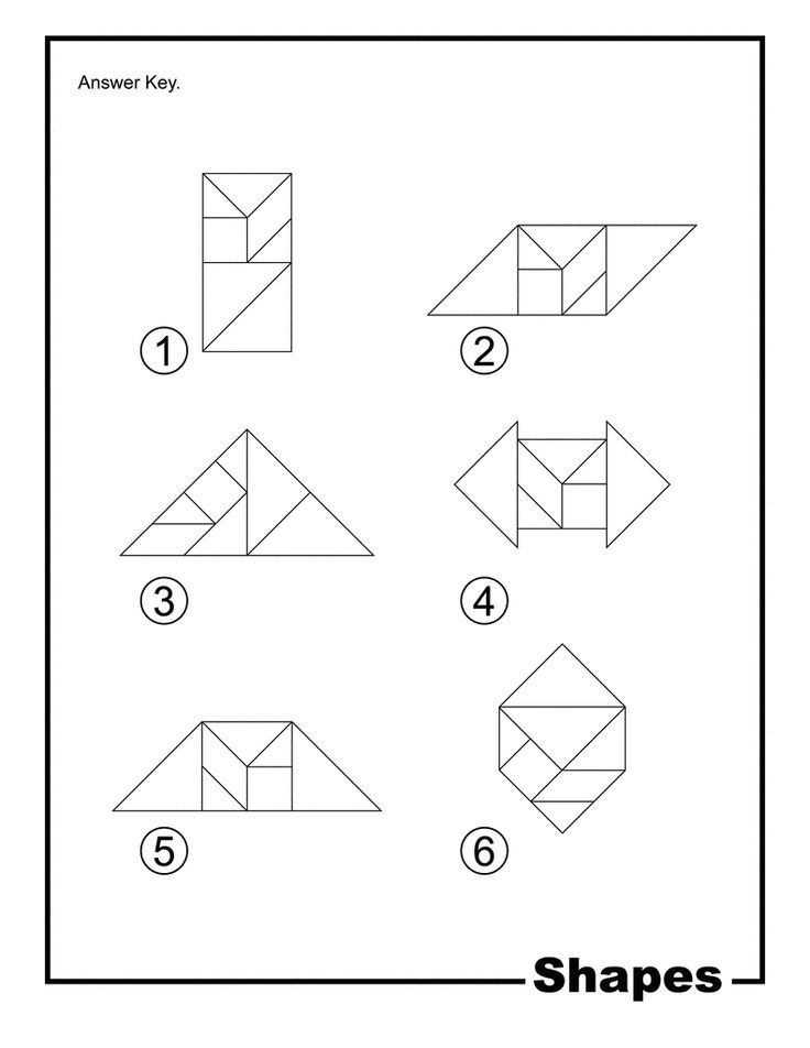 Shapes outline solution tangram card shape coloring pages printable shapes school coloring pages