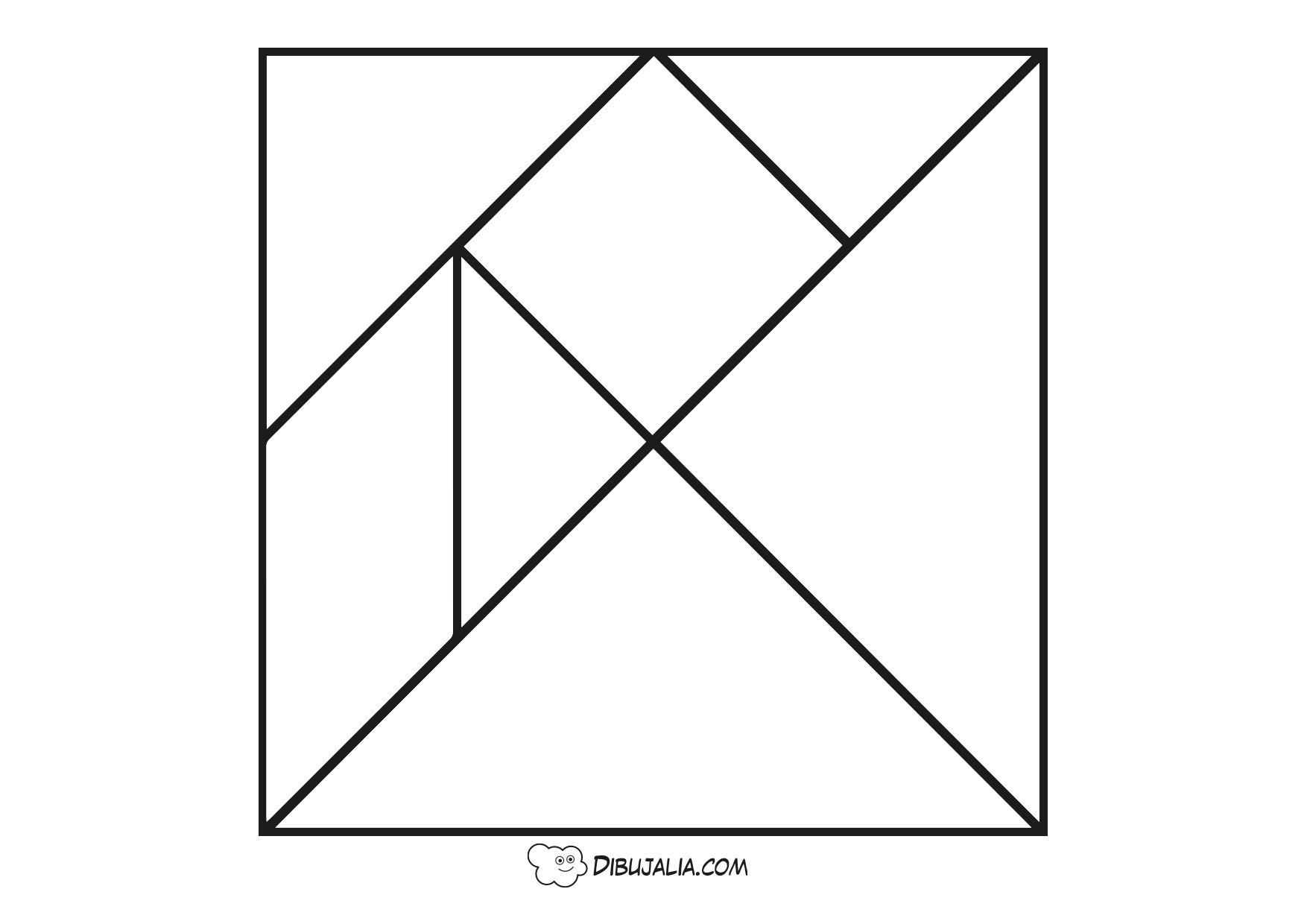 Tangram recortable para jugar