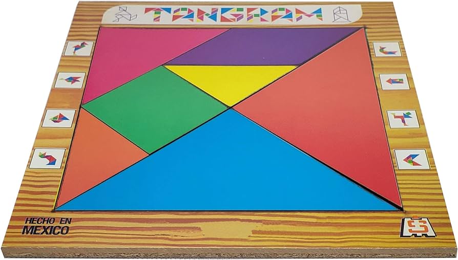 Toy aprendiendo tangram mediano para niãos de madera sã dura