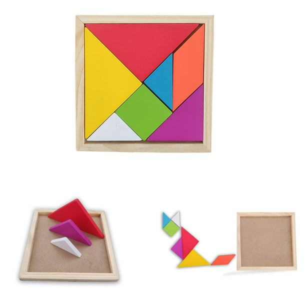 Rompecabezas con forma de madera para niãos juguetes montessori tangram juguetes divertidos no tãxicos likrtyny en lãnea