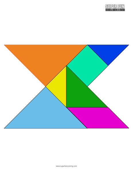 Tangram coloring sheets