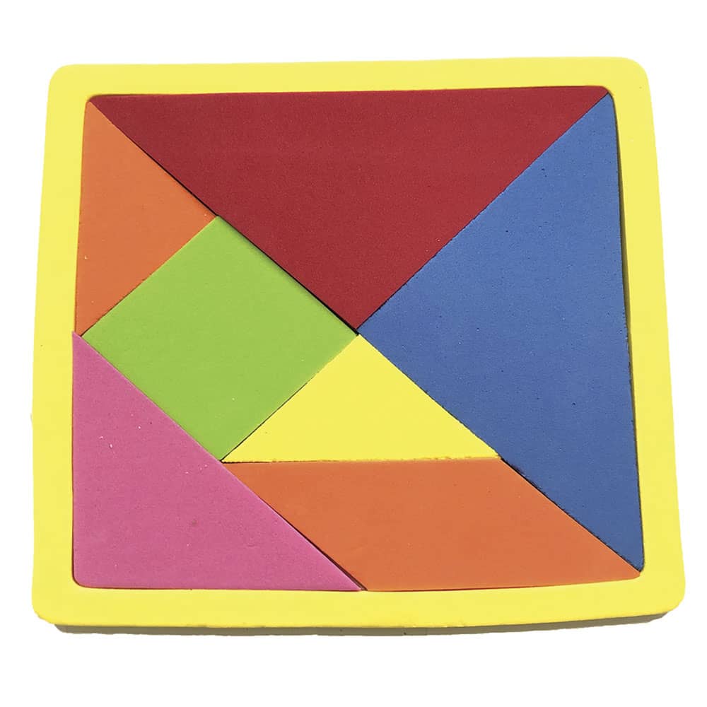 Rompecabezas de foamy tangram grande didactic