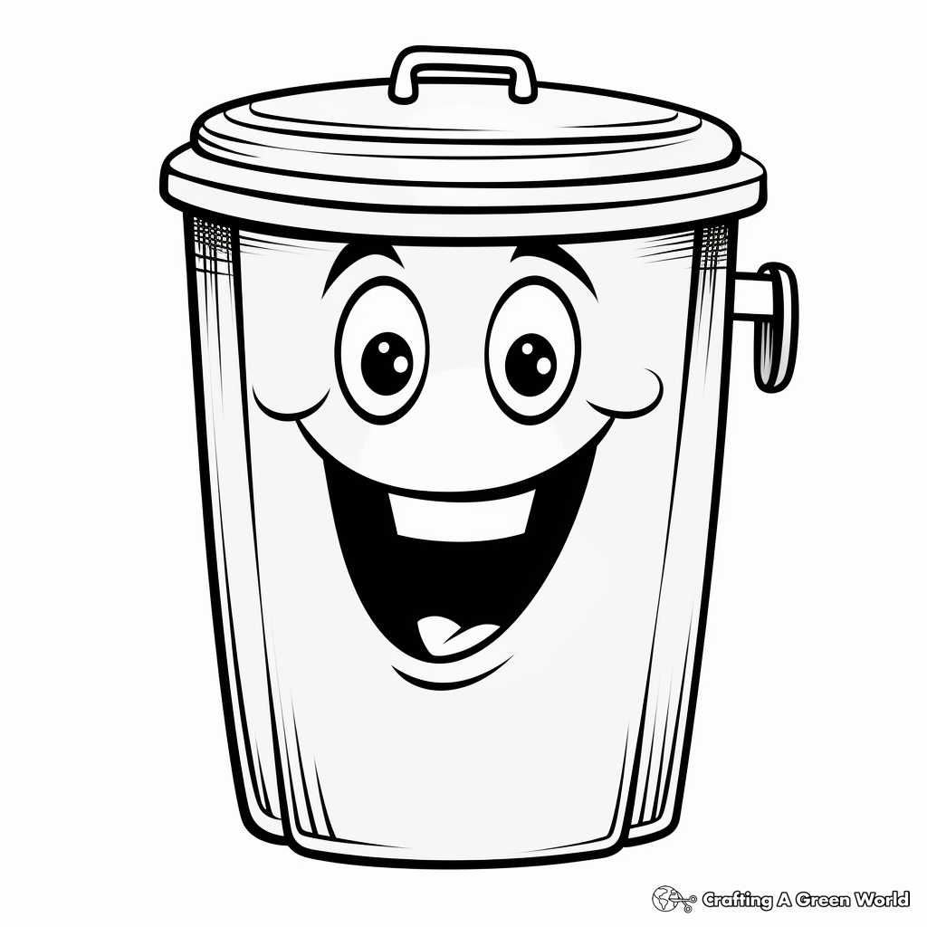 Trash can coloring pages