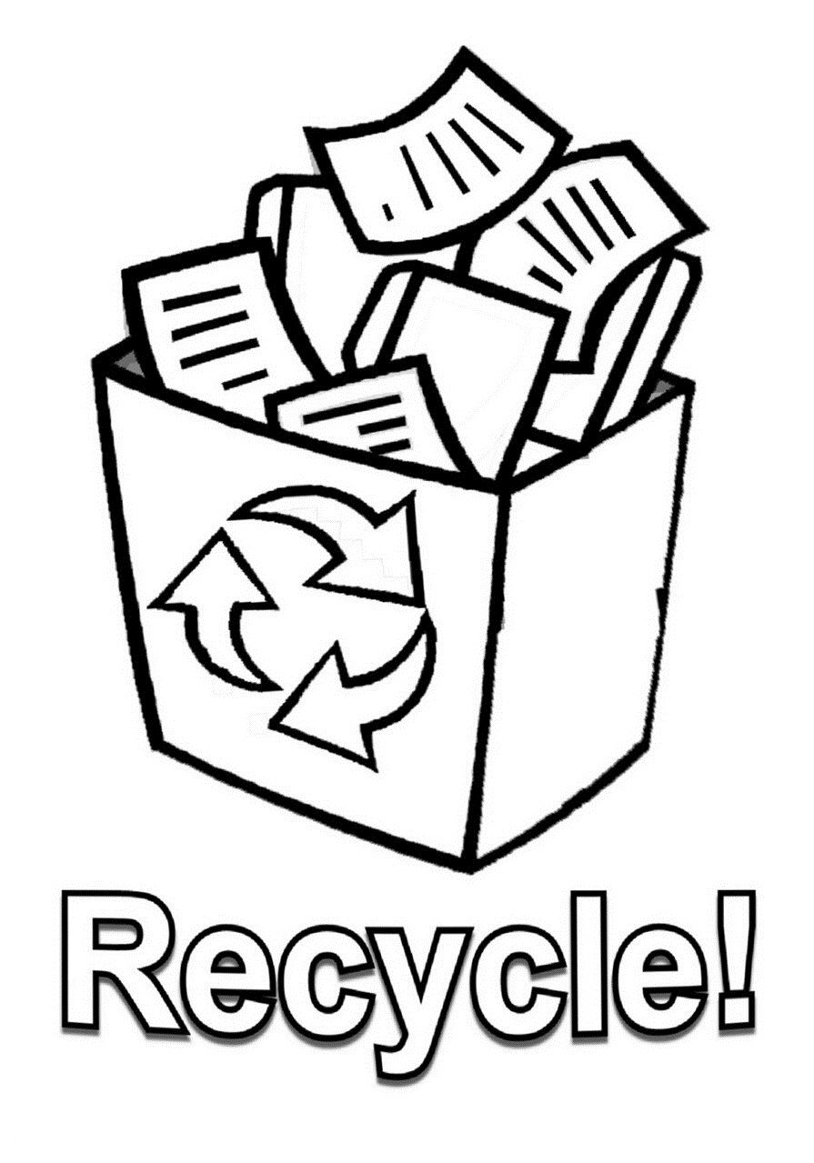 Recycling coloring pages printable for free download