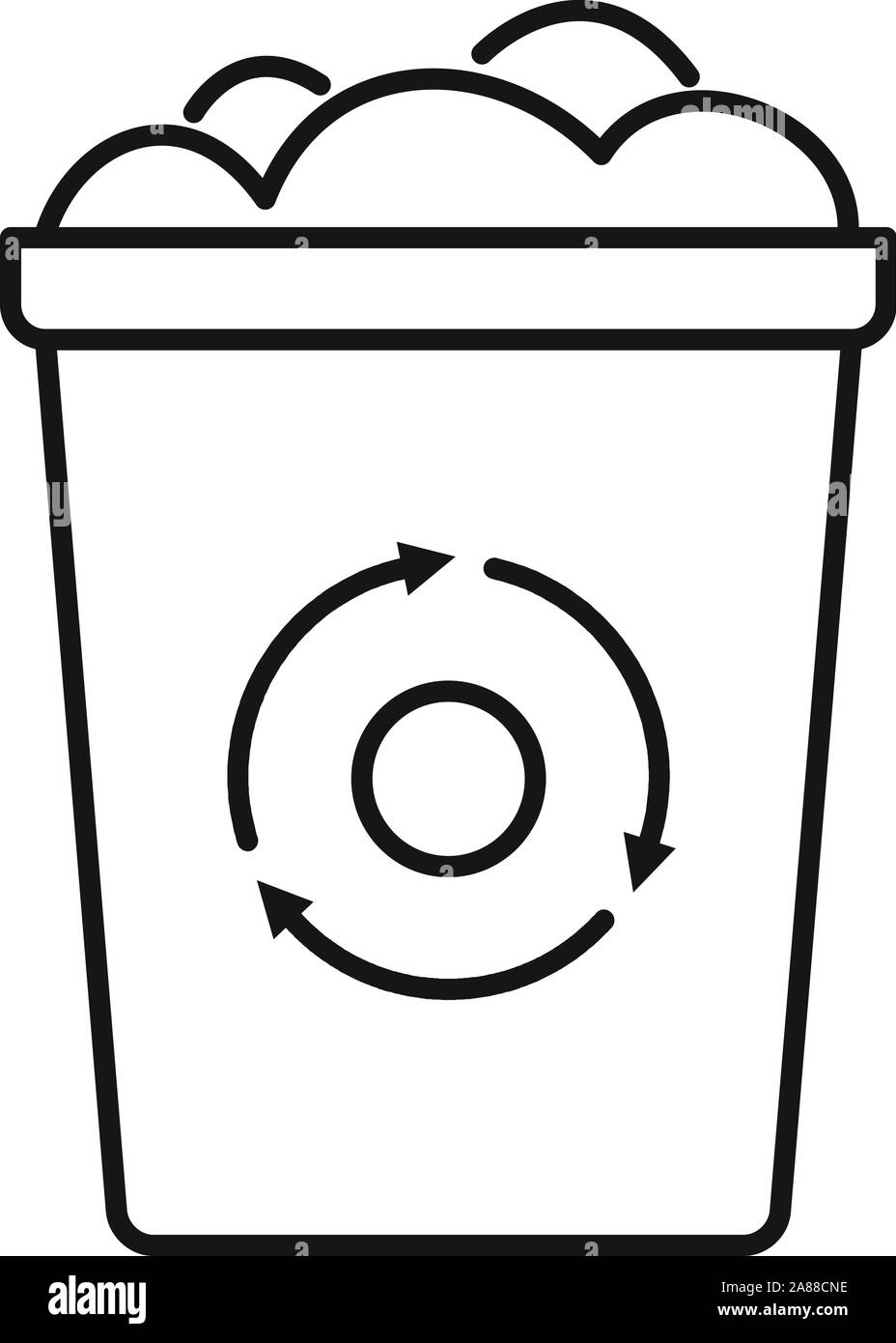 Recycling bin garbage icon outline recycling bin garbage vector icon for web design isolated on white background stock vector image art