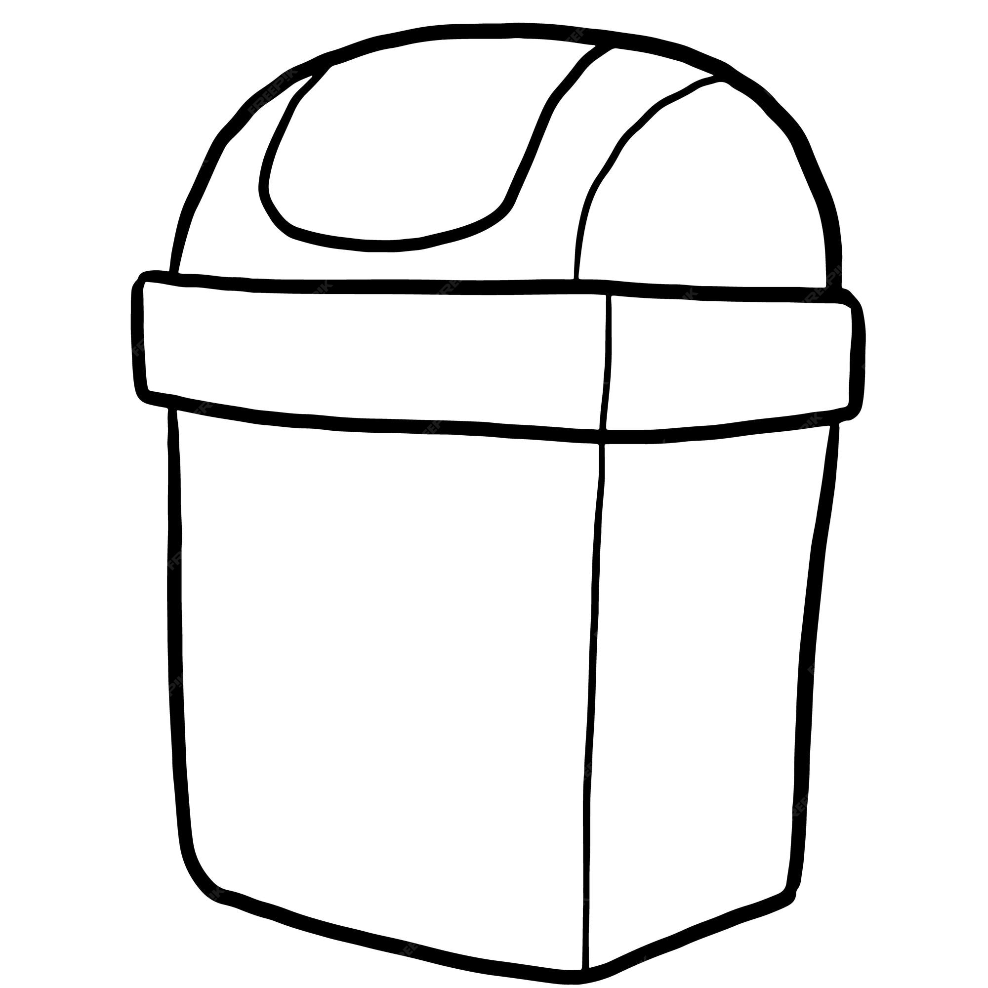 Premium vector trash can cartoon doodle kawaii anime coloring page cute illustration drawing clip art character