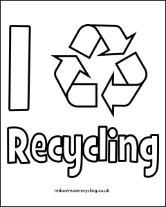 Recycling printable louring pictures free