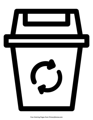 Recycle bin coloring page â free printable pdf from