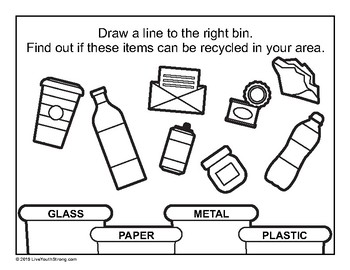 Recycling coloring page by youthstrong tpt