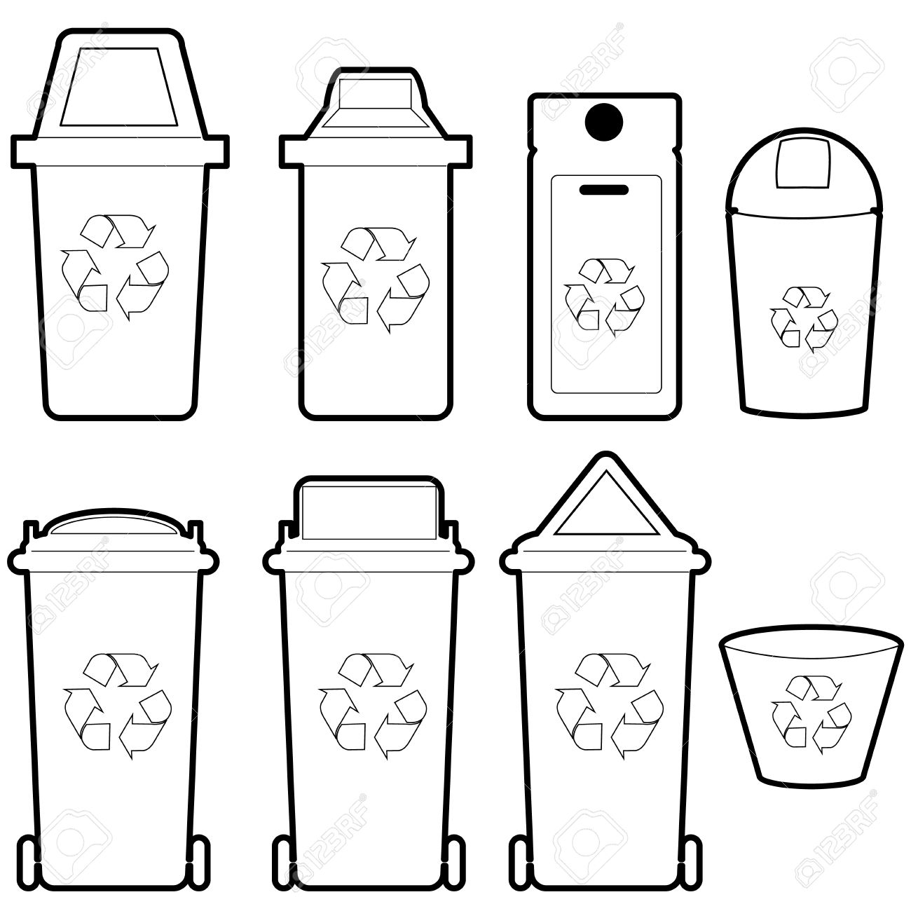 Recycle bin vector royalty free svg cliparts vectors and stock illustration image