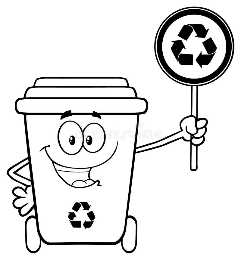 Recycle bin coloring stock illustrations â recycle bin coloring stock illustrations vectors clipart