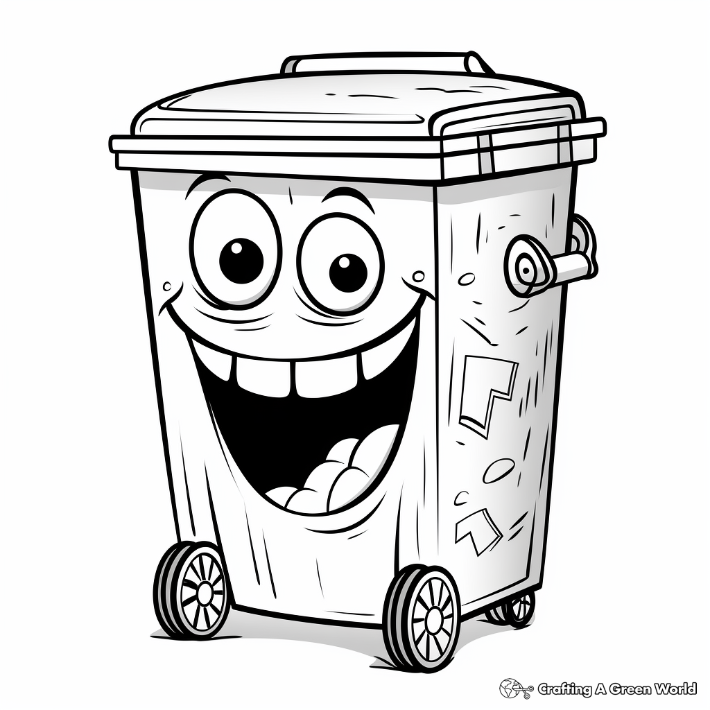 Trash can coloring pages