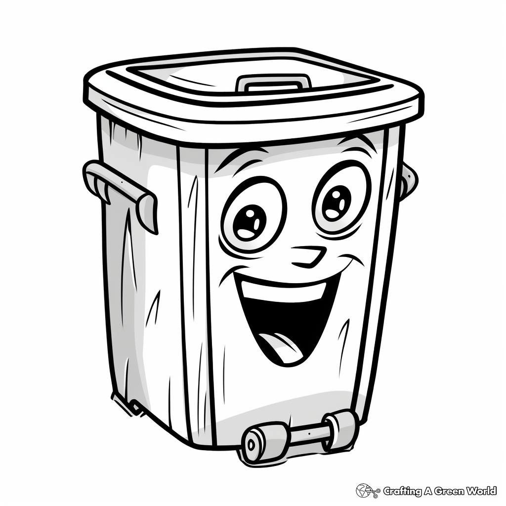 Trash can coloring pages