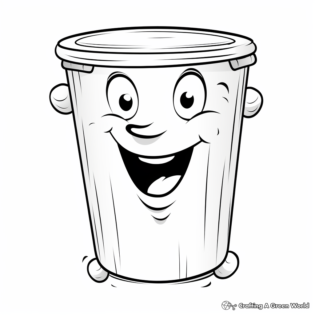 Trash can coloring pages