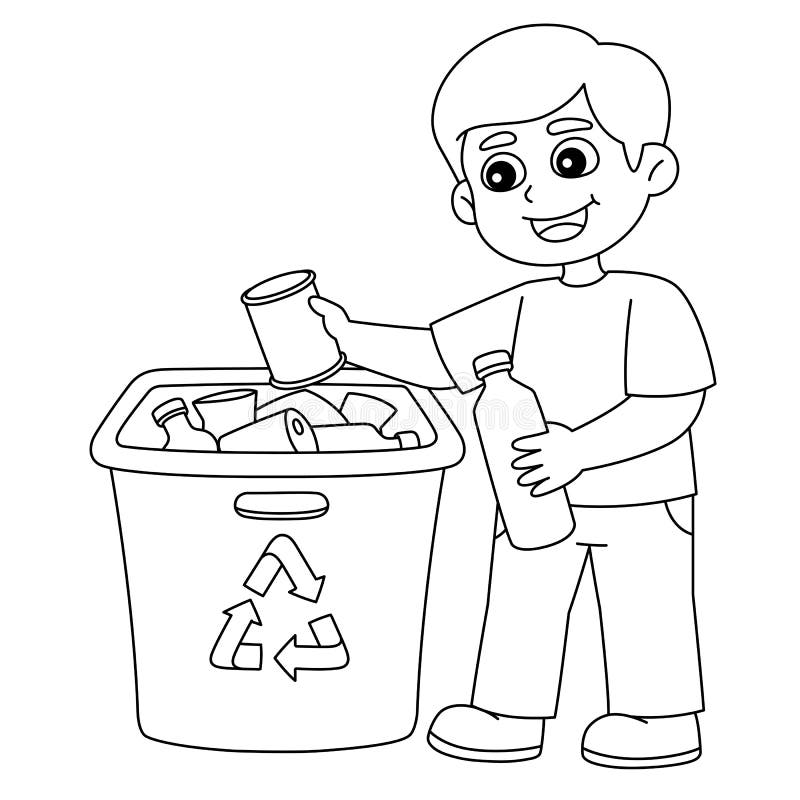 Recycle coloring page stock illustrations â recycle coloring page stock illustrations vectors clipart