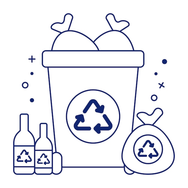 Premium vector vector design of recycle bin