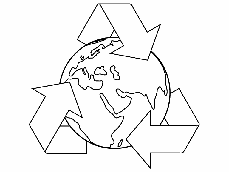 Free coloring page jan recycle