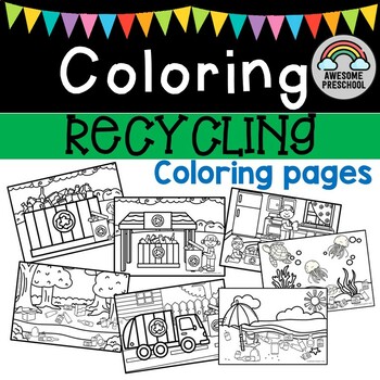 Reuse reduce recycle coloring pages made by teachers