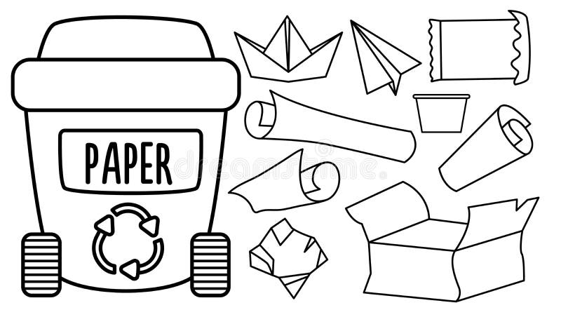 Recycling coloring page stock illustrations â recycling coloring page stock illustrations vectors clipart