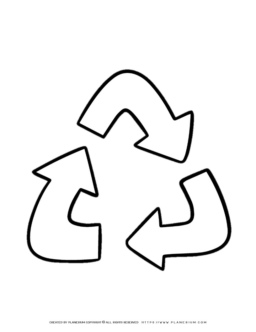 Recycle symbol outline