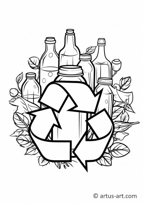 Recycling logo coloring page free download artus art