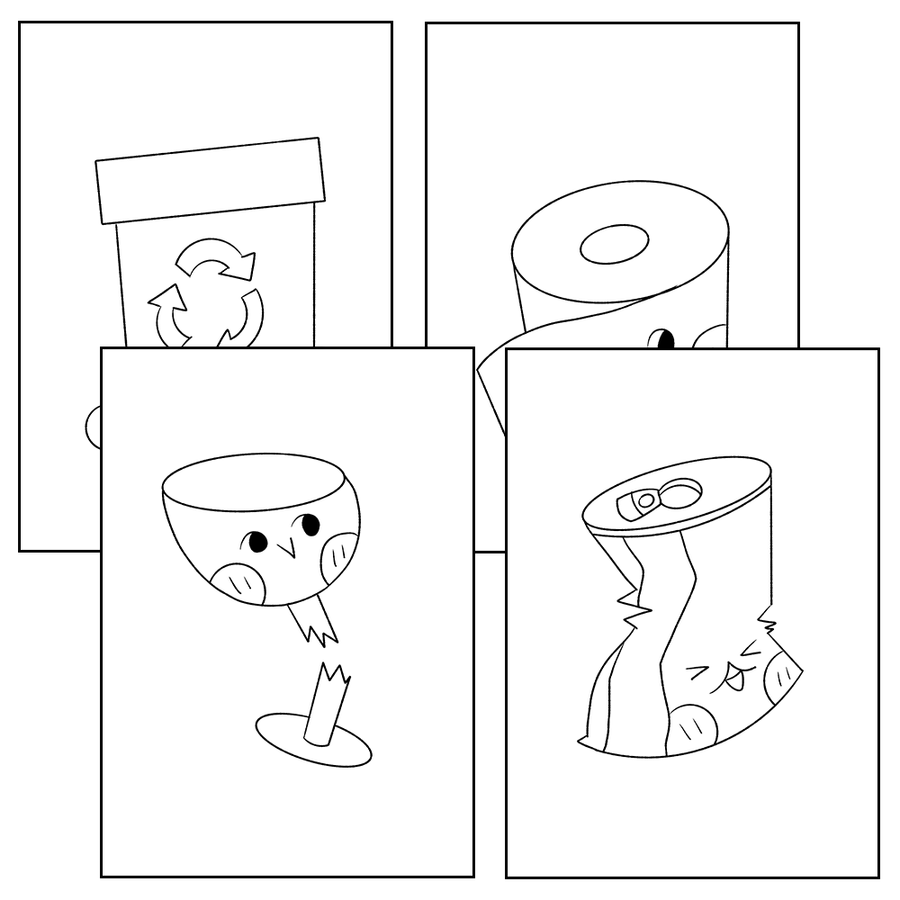 Recycle activity bundle recycling coloring pages color by number dot to dot made by teachers