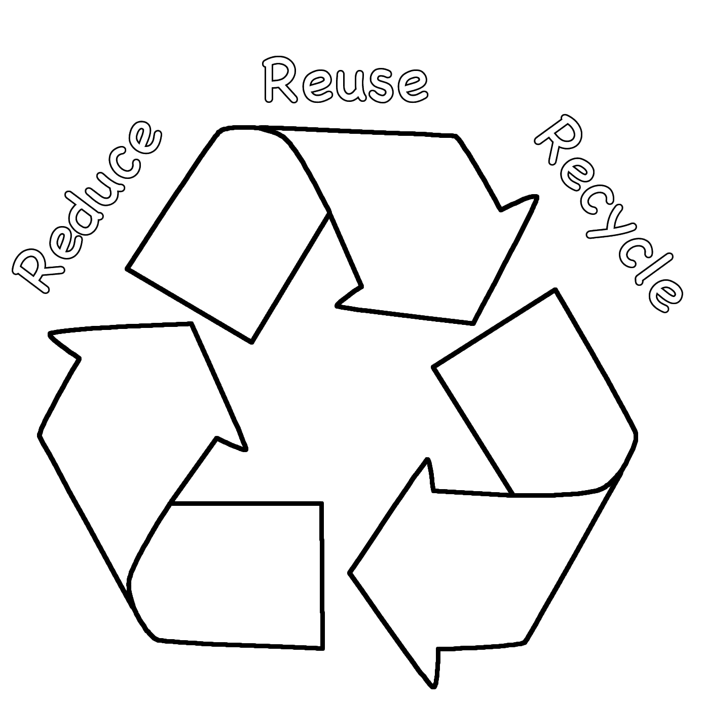 Recycle coloring pages