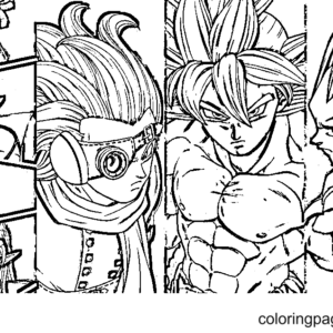 Dragon ball super super hero coloring pages printable for free download