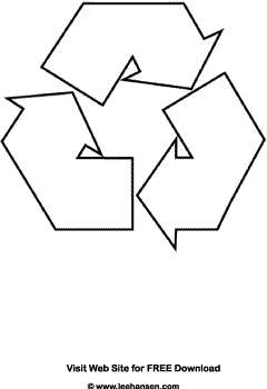 Recycle symbol coloring page