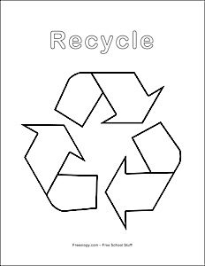 Color recycling symbol poster