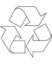 Ecology coloring page recycle symbol